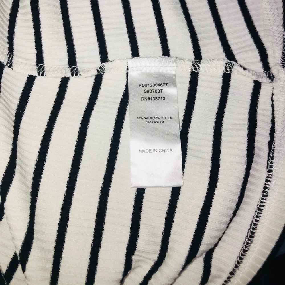 Doe + Rae One Shoulder Striped Tank Bow Large - Picture 4 of 5